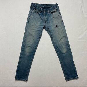 Levi's 511 Black Label Slim Denim Jeans Distressed Men's Size 31x32